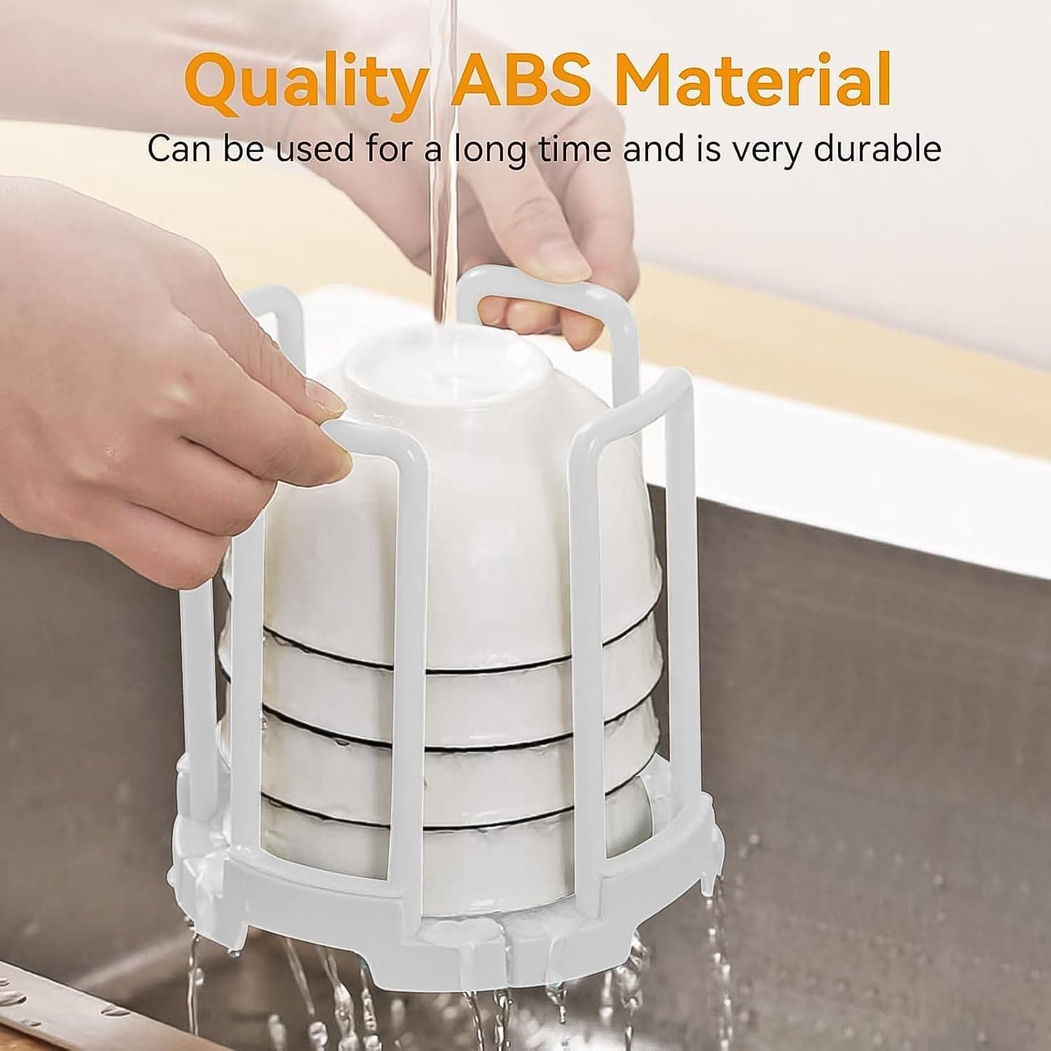 Plastic Bowl Holder Bowl Organizer Drain Rack (1 Pc) thumbnail 3