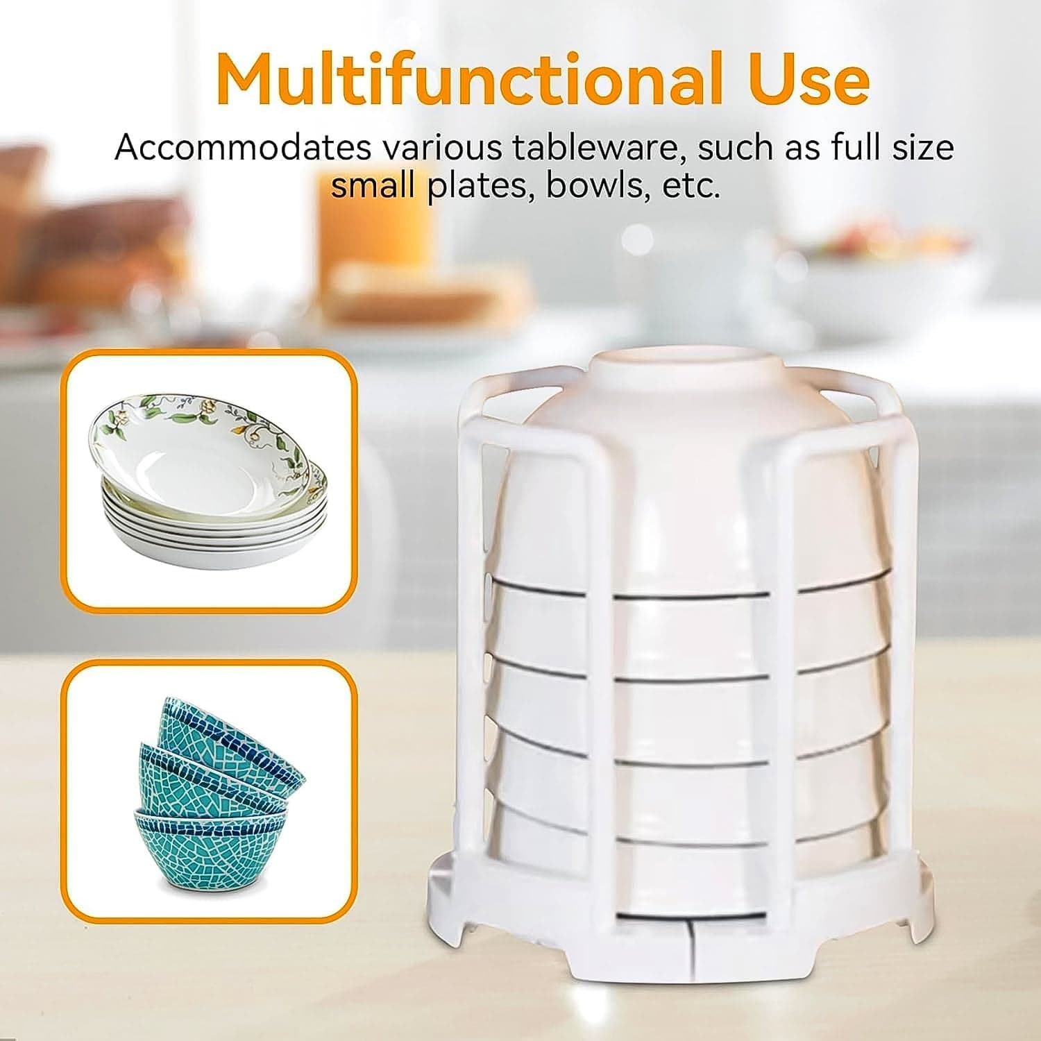 Plastic Bowl Holder Bowl Organizer Drain Rack (1 Pc) thumbnail 6