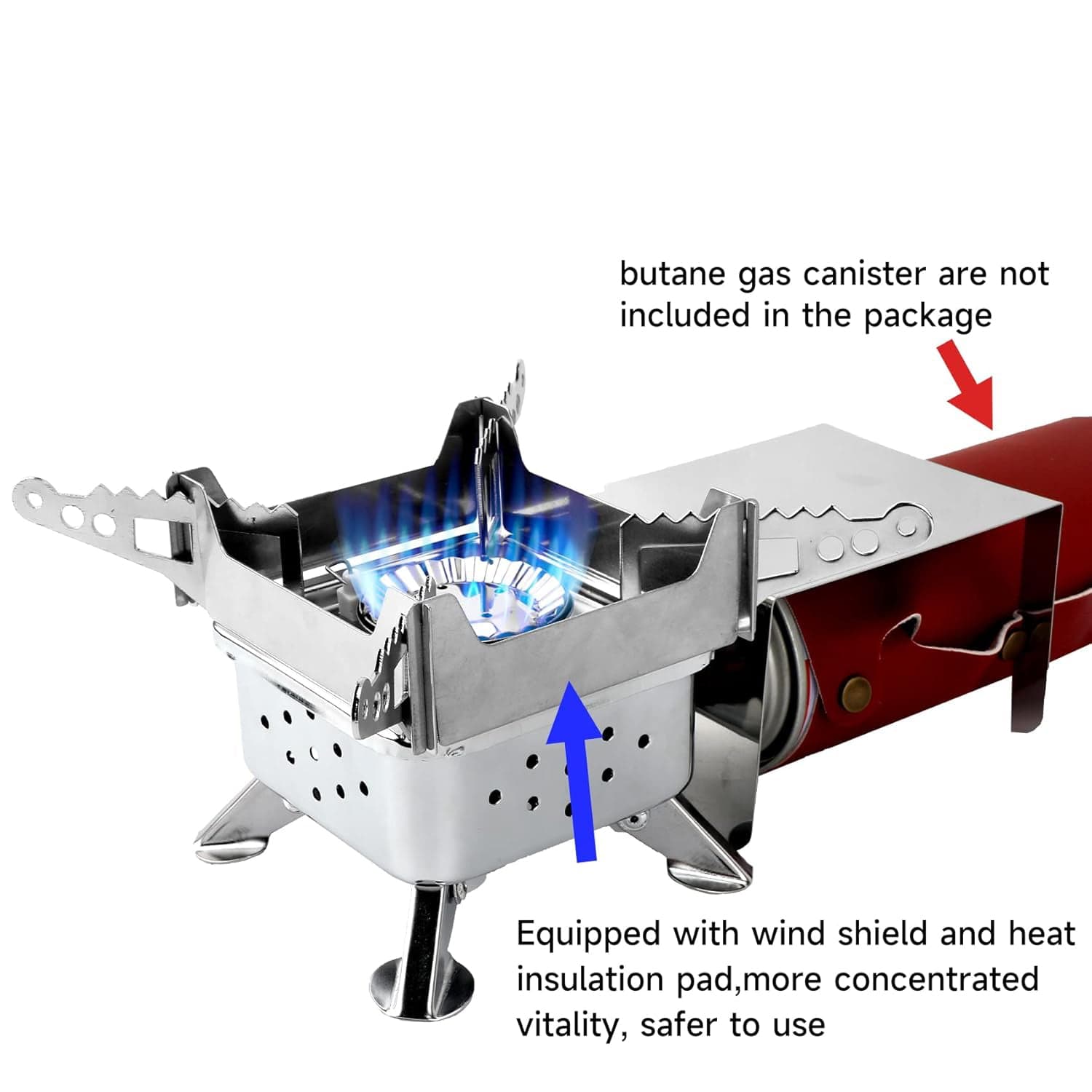 Mini Portable Square Camping Stove (1 Pc) thumbnail 6