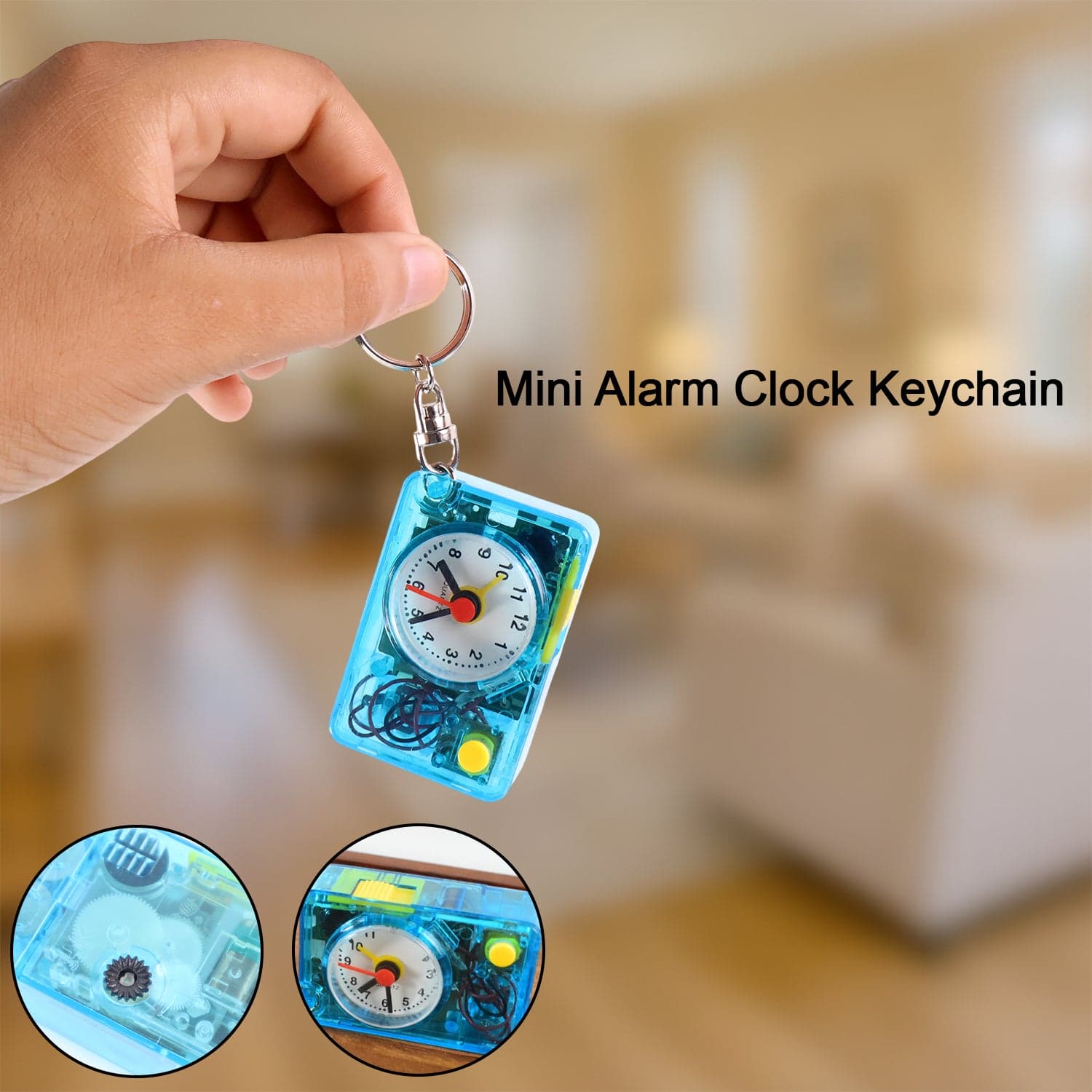 Mini Alarm Clock Keychain 1Pc thumbnail 2