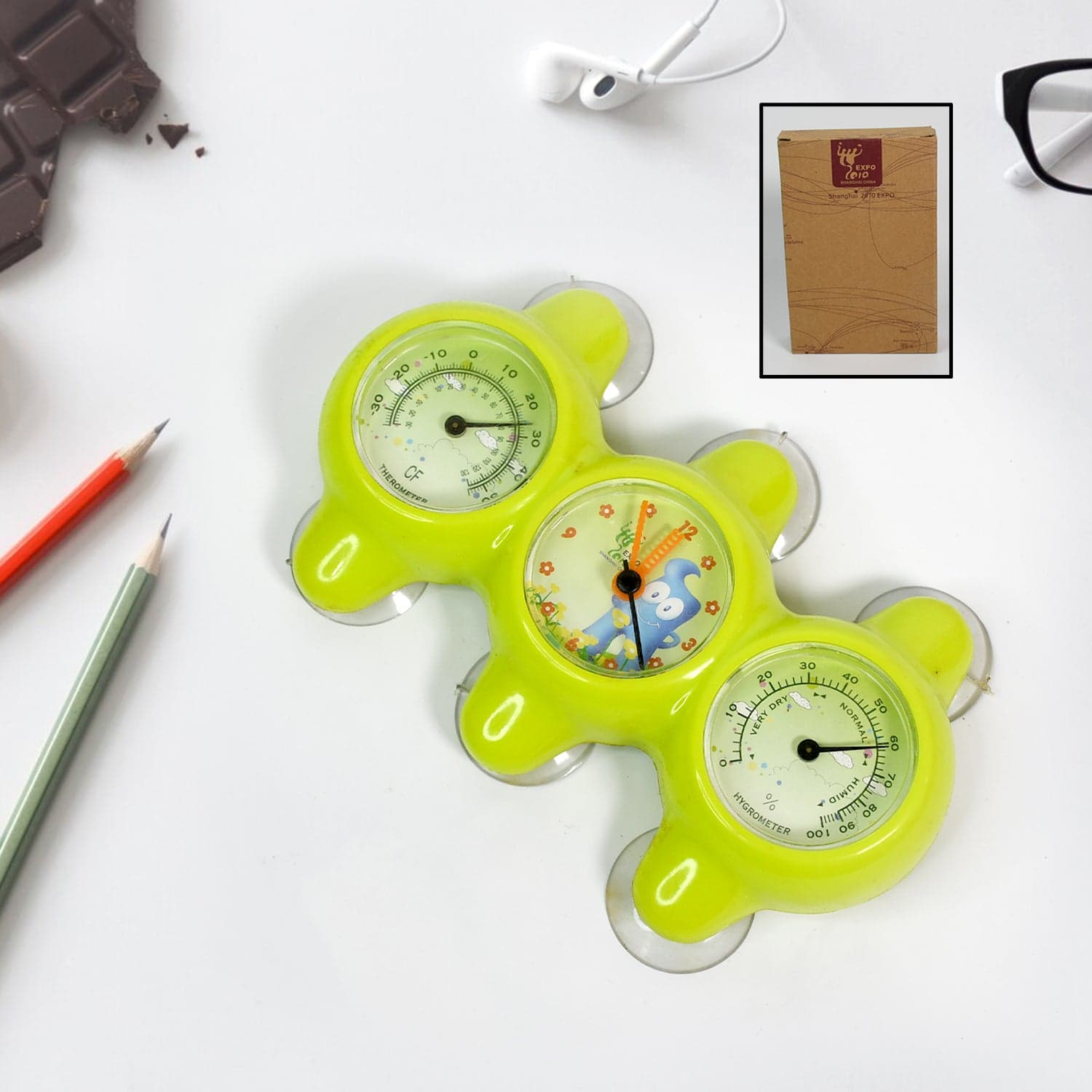 Plastic 3 in 1 Precision Desktop Clock (1 Pc) thumbnail 1