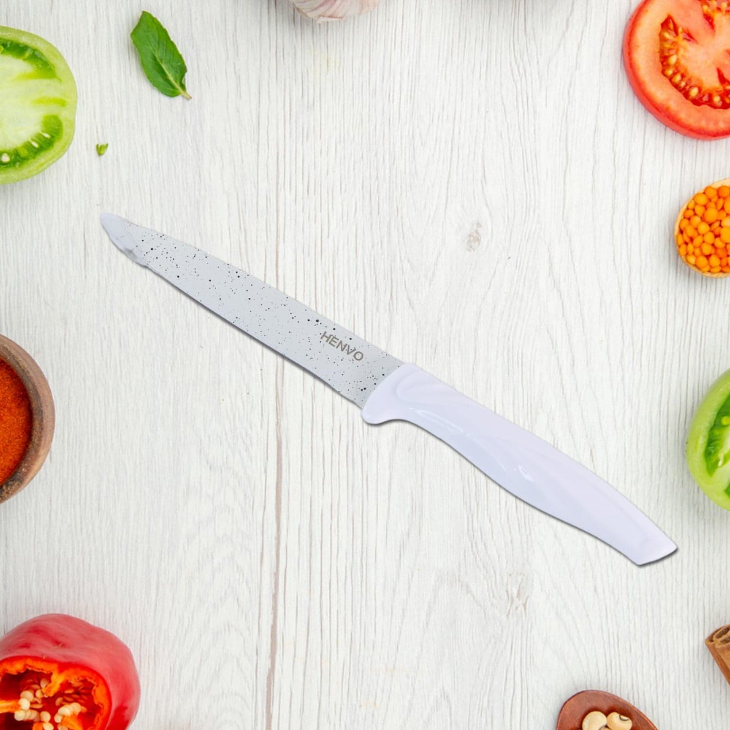 Marble Coated Stainless Steel Kitchen Knife Set 6 Pc thumbnail 6