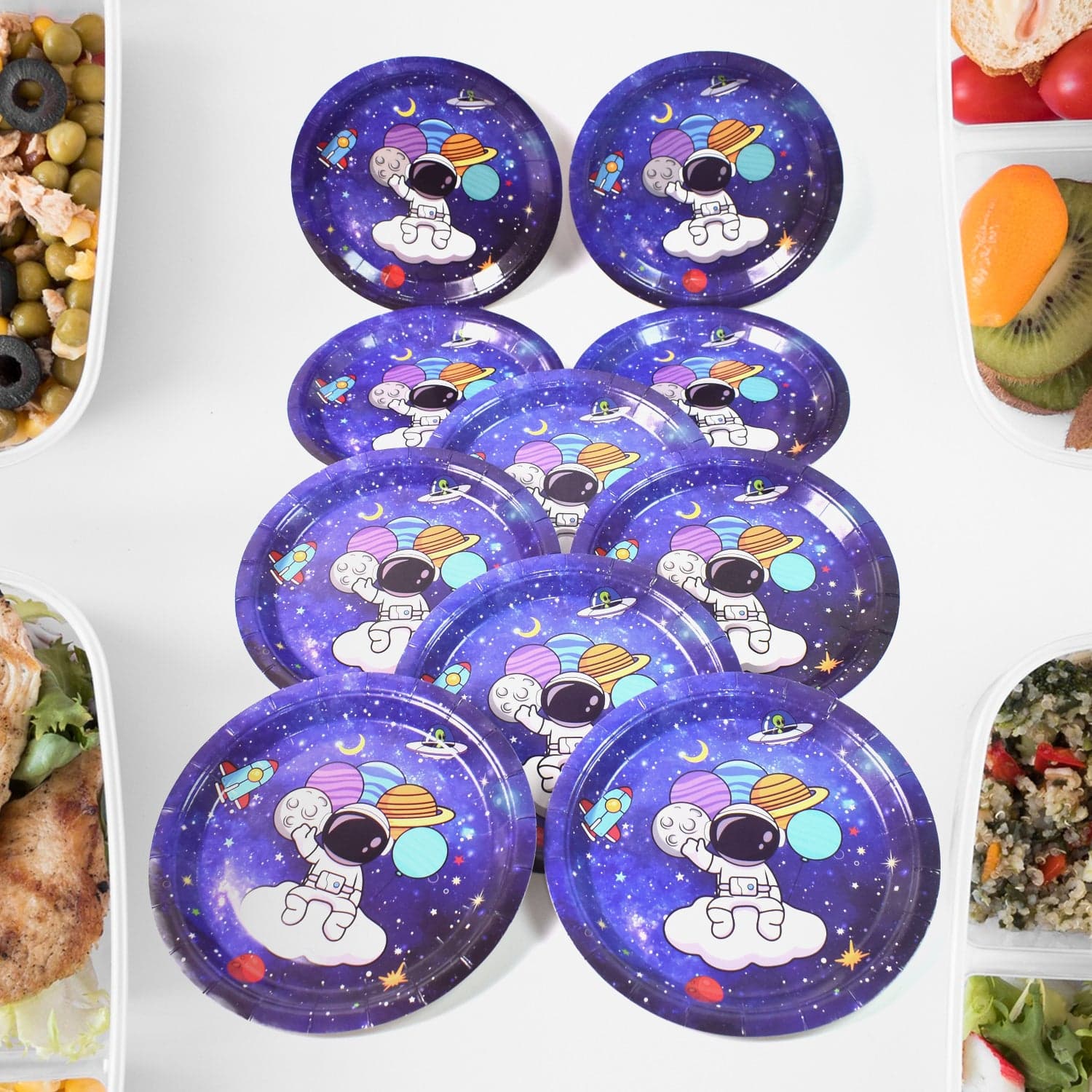 Round Plates Disposable Paper Plates Happy Birthday, Gift (10 Pcs Set / Mix Design) thumbnail 1