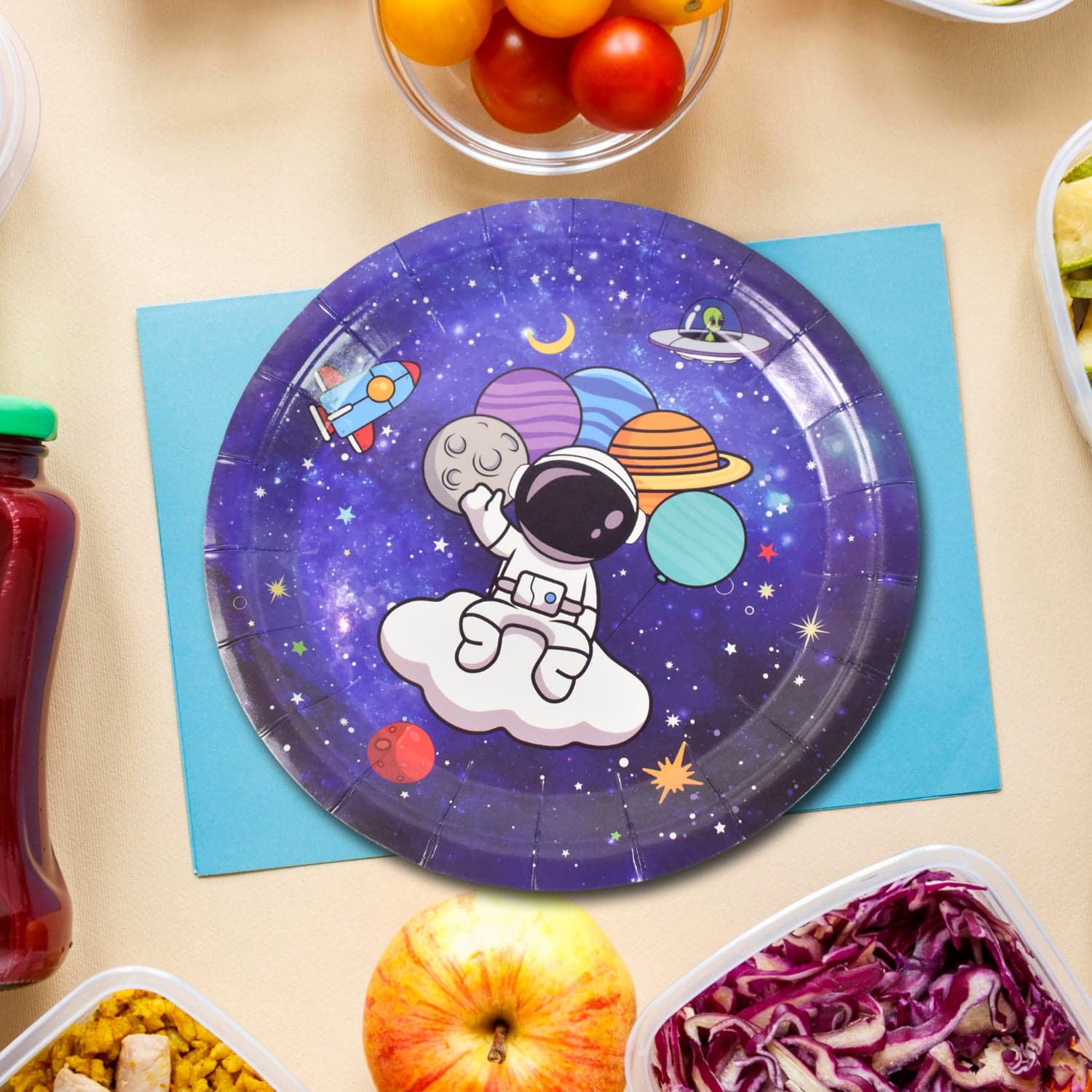 Round Plates Disposable Paper Plates Happy Birthday, Gift (10 Pcs Set / Mix Design) thumbnail 6