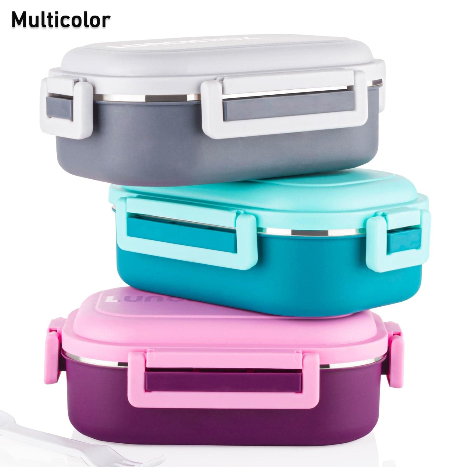 Insulated Testy Stainless Steel Leakproof Lunch Box With Spoon (1 Set) thumbnail 4