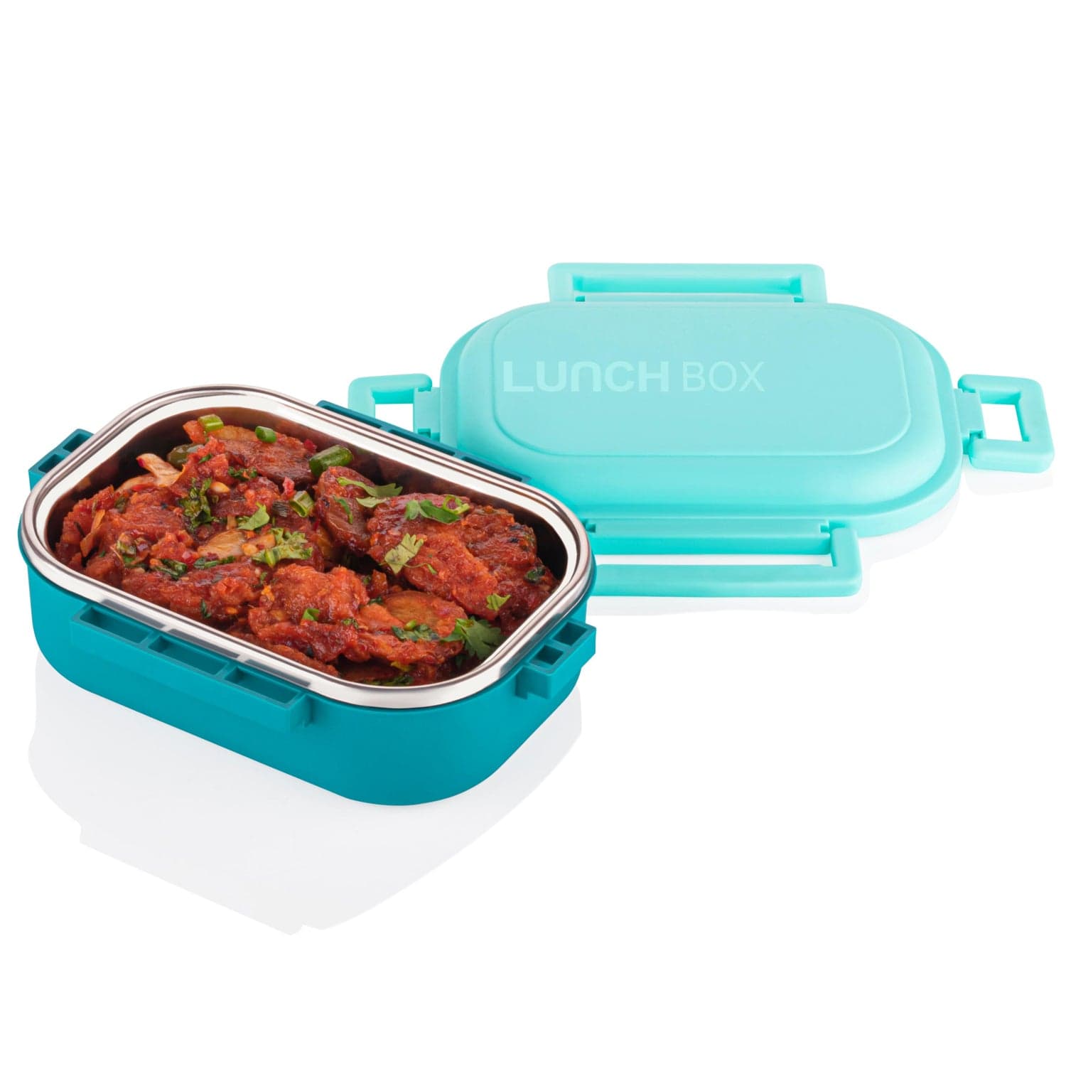 Insulated Testy Stainless Steel Leakproof Lunch Box With Spoon (1 Set) thumbnail 8