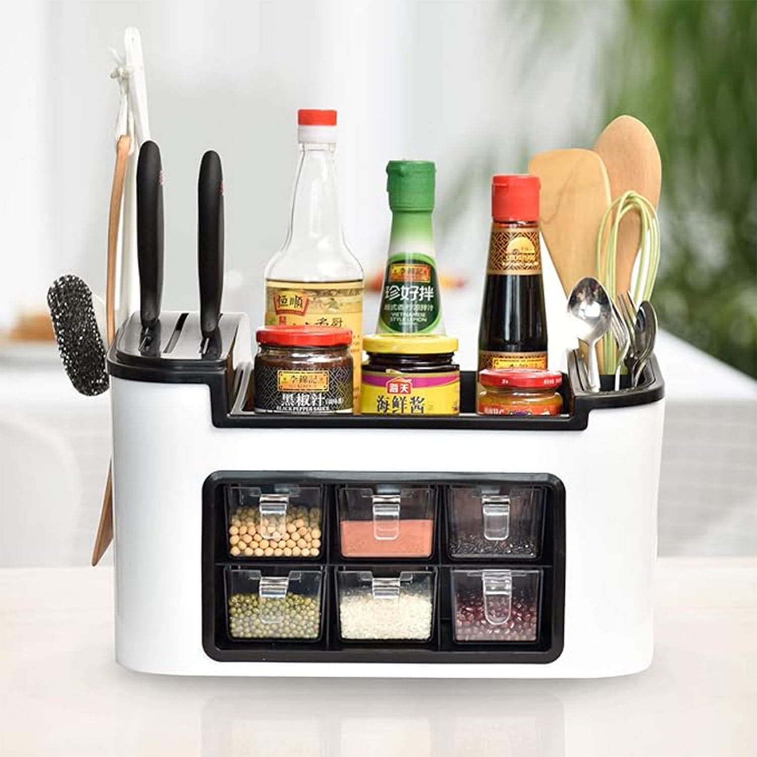 Multifunctional Kitchen Storage Organizer Rack thumbnail 2