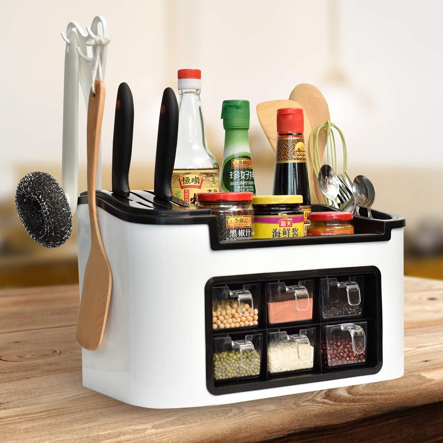Multifunctional Kitchen Storage Organizer Rack thumbnail 3