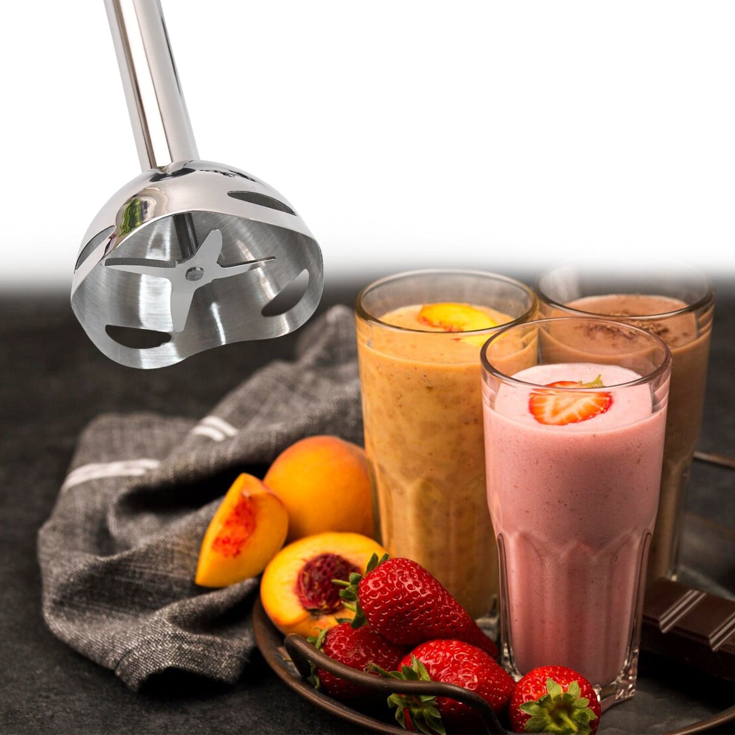 Stainless Steel Handheld Emulsion Blender With Four-blade Blade (1500W / 1 Pc) thumbnail 3