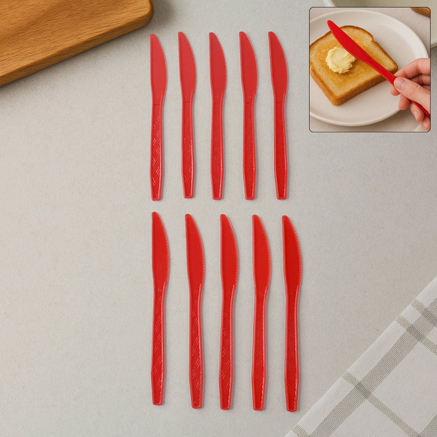 Reusable Lightweight Food Grade Knives 10 Pc thumbnail 2
