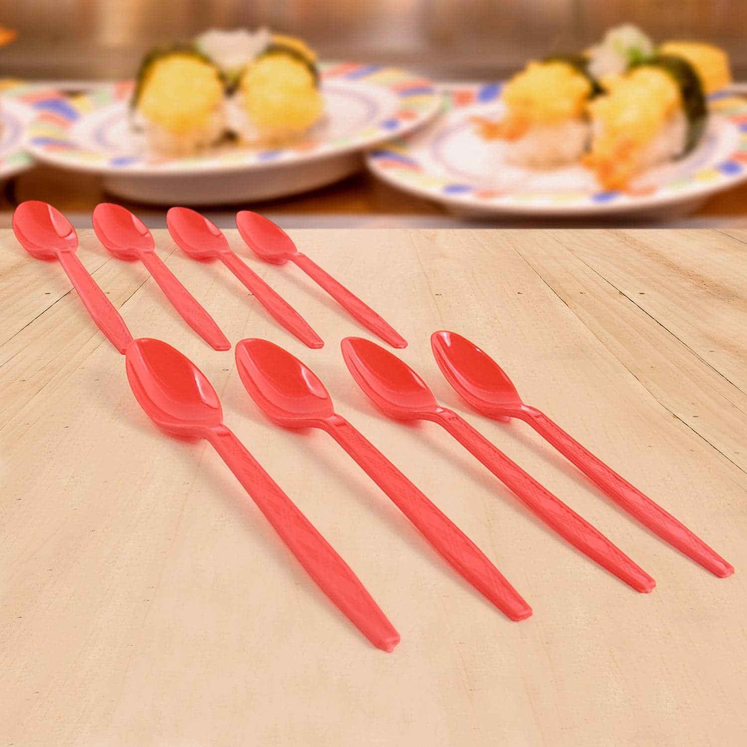 Reusable Home Dining Plastic Spoons 8 Pc thumbnail 3