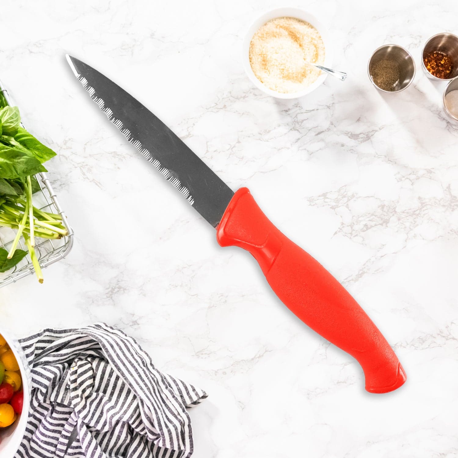 Stainless Steel Serrated Kitchen Knife 1 Pc thumbnail 5
