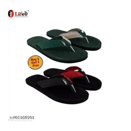 LifeO :- Mens Comfortable Trending And Stylish Slipper And Flipflop (Pack Of 2) Slippers