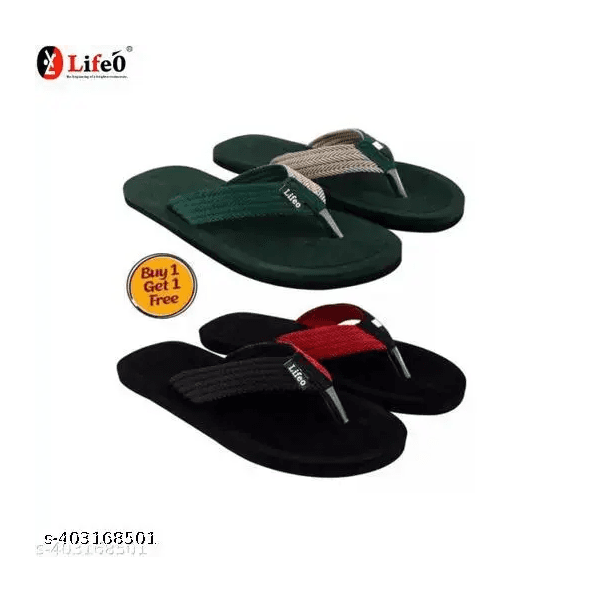 LifeO :- Mens Comfortable Trending And Stylish Slipper And Flipflop (Pack Of 2) Slippers thumbnail 1