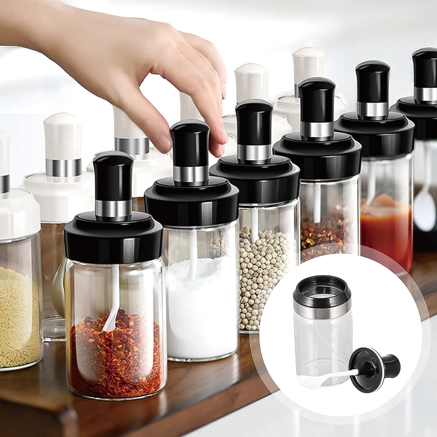 Glass Jar With Spoon 250Ml thumbnail 2