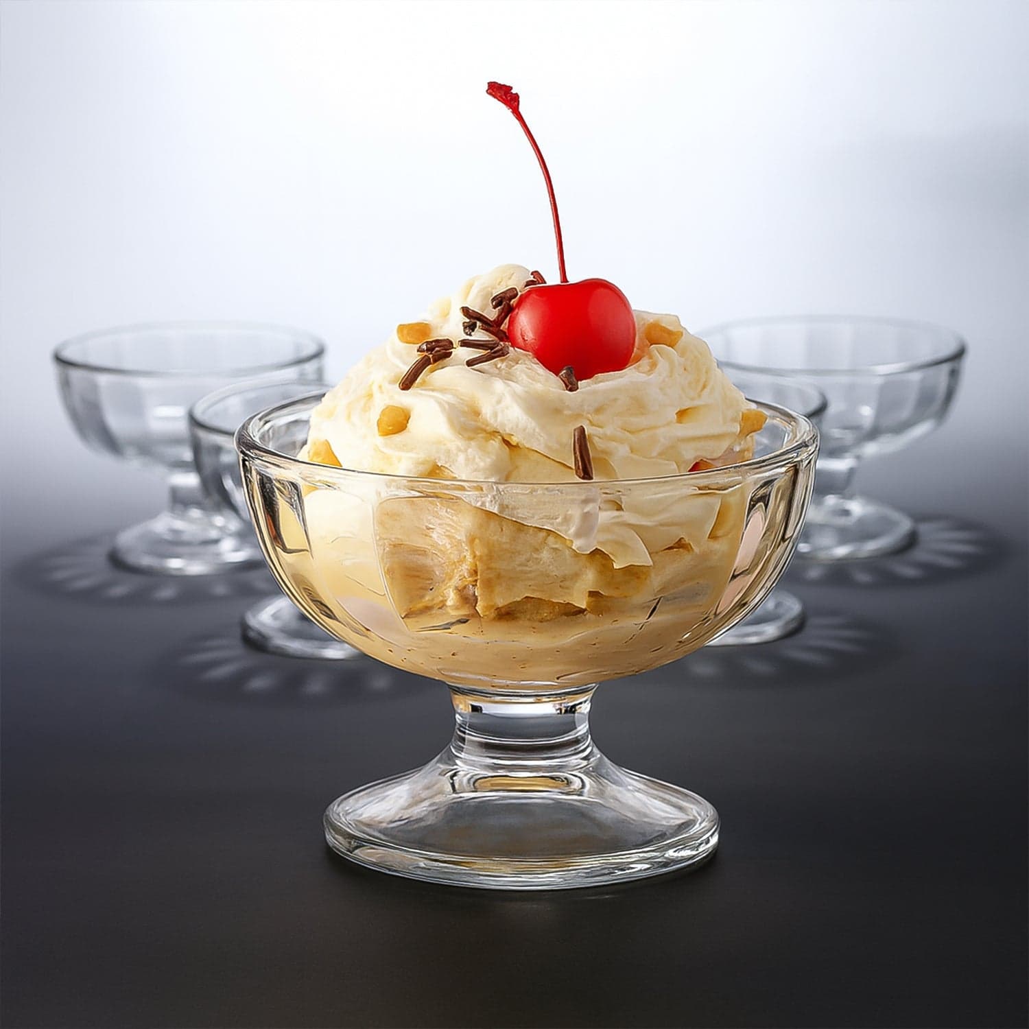 Premium Glass Ice Cream Dessert Bowl 6 Pc Set thumbnail 5