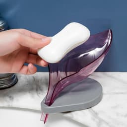 Soap Tray Self Draining Leaf Soap Box Storage Soap Box Rack Leaf Laundry Soap Box With Suction Cup