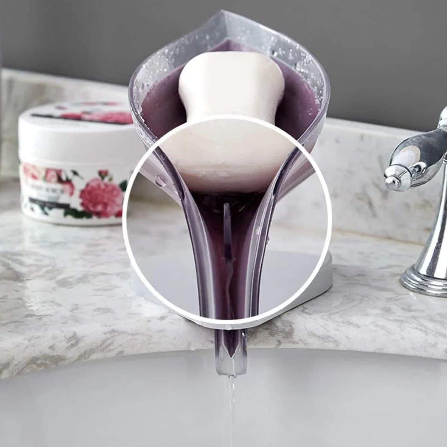 Soap Tray Self Draining Leaf Soap Box Storage Soap Box Rack Leaf Laundry Soap Box With Suction Cup thumbnail 7