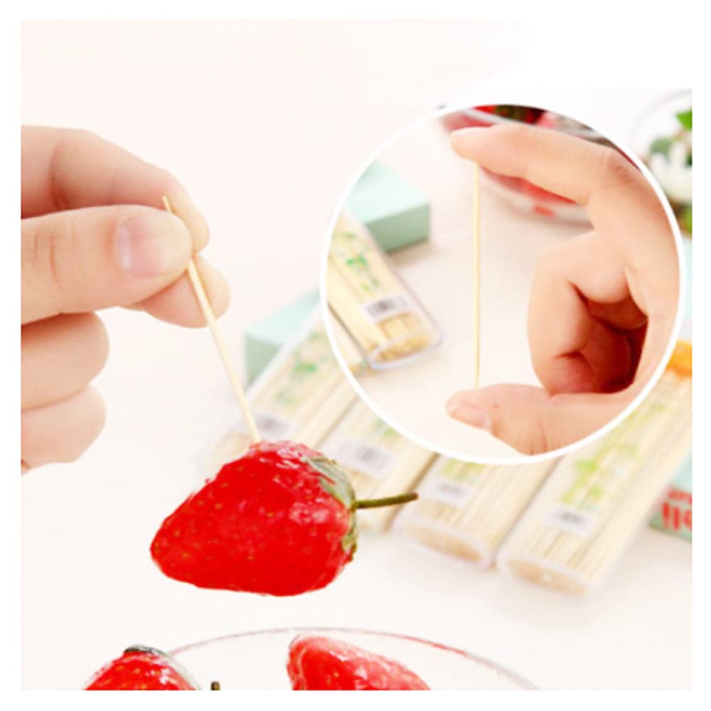 Bamboo Toothpicks with Dispenser Boxq thumbnail 5