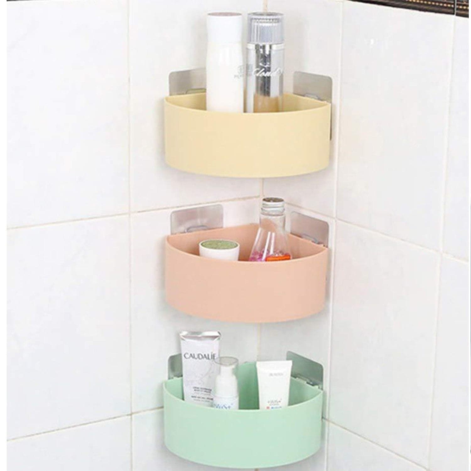 Plastic Multipurpose Kitchen Bathroom Shelf Wall Holder Storage Rack (Loose Pack) thumbnail 9