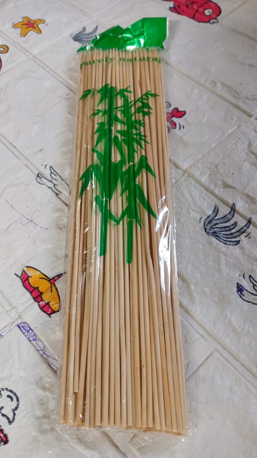 Camping Wooden Color Bamboo BBQ Skewers Barbecue Shish Kabob Sticks Fruit Kebab Meat Party Fountain Bamboo BBQ Sticks Skewers Wooden (30cm) thumbnail 10