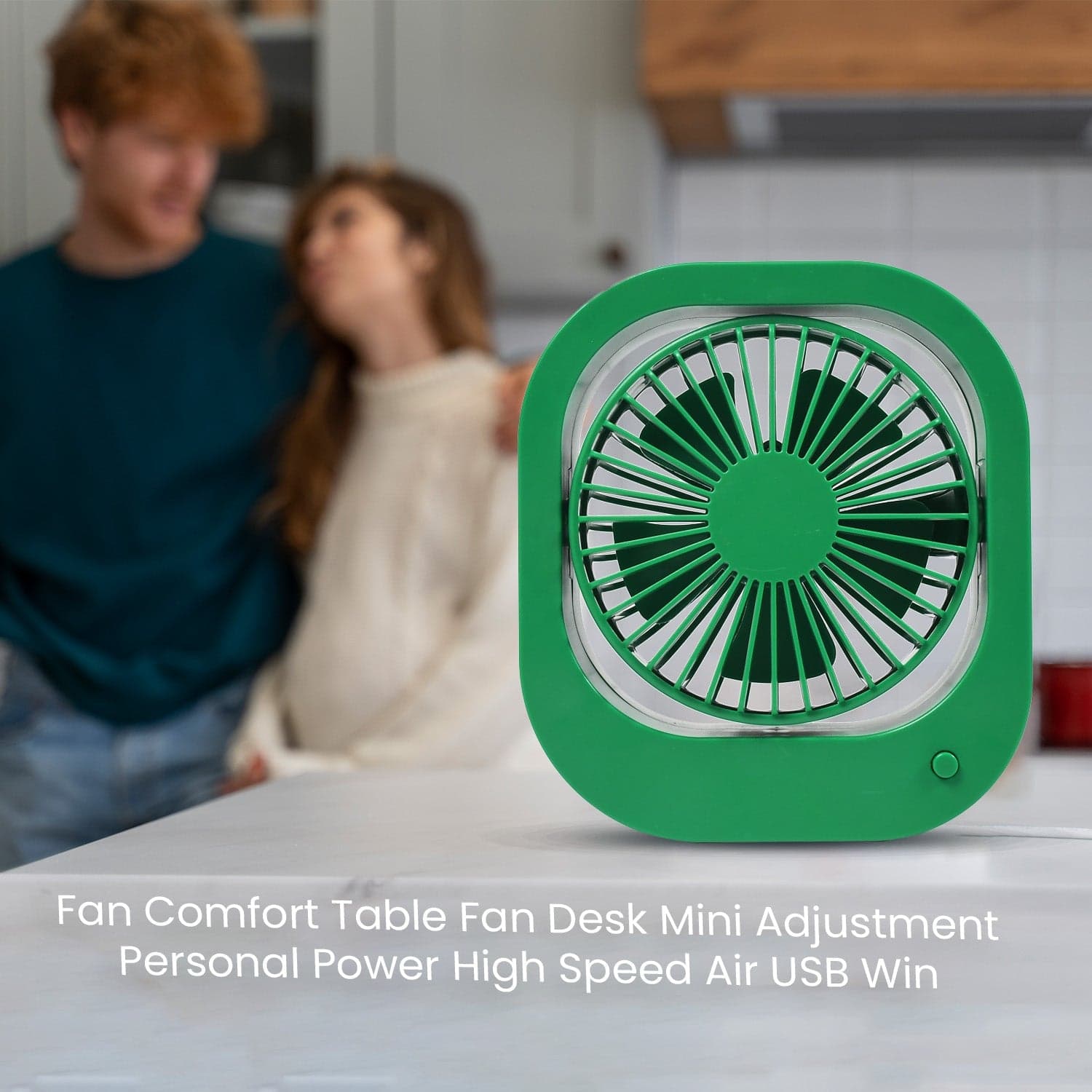 Portable Usb Fan - Rechargeable, 2-Speed 180° Rotating Quiet Personal Fan For Travel, Car, And Outdoors (Battery Not Included) thumbnail 5