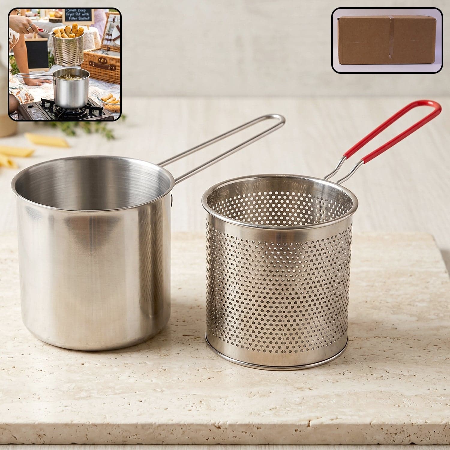 Stainless Steel Deep Frying Pot the Compact, Durable & Easy to Use thumbnail 3