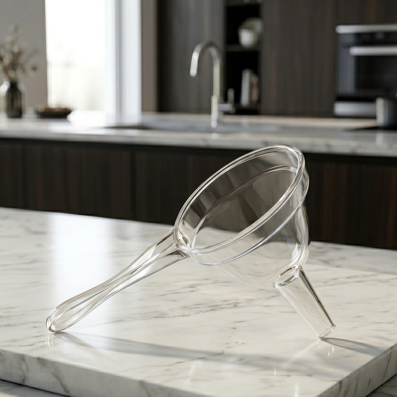 Kitchen Funnel with Handle the Spill-Free Wide Mouth Pouring Tool thumbnail 7