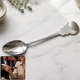 Stainless Steel Dinner Spoon the Elegant Carved Handle for Daily Use
