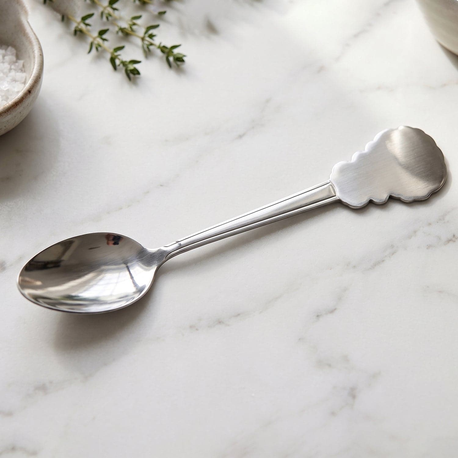 Stainless Steel Dinner Spoon the Elegant Carved Handle for Daily Use thumbnail 3