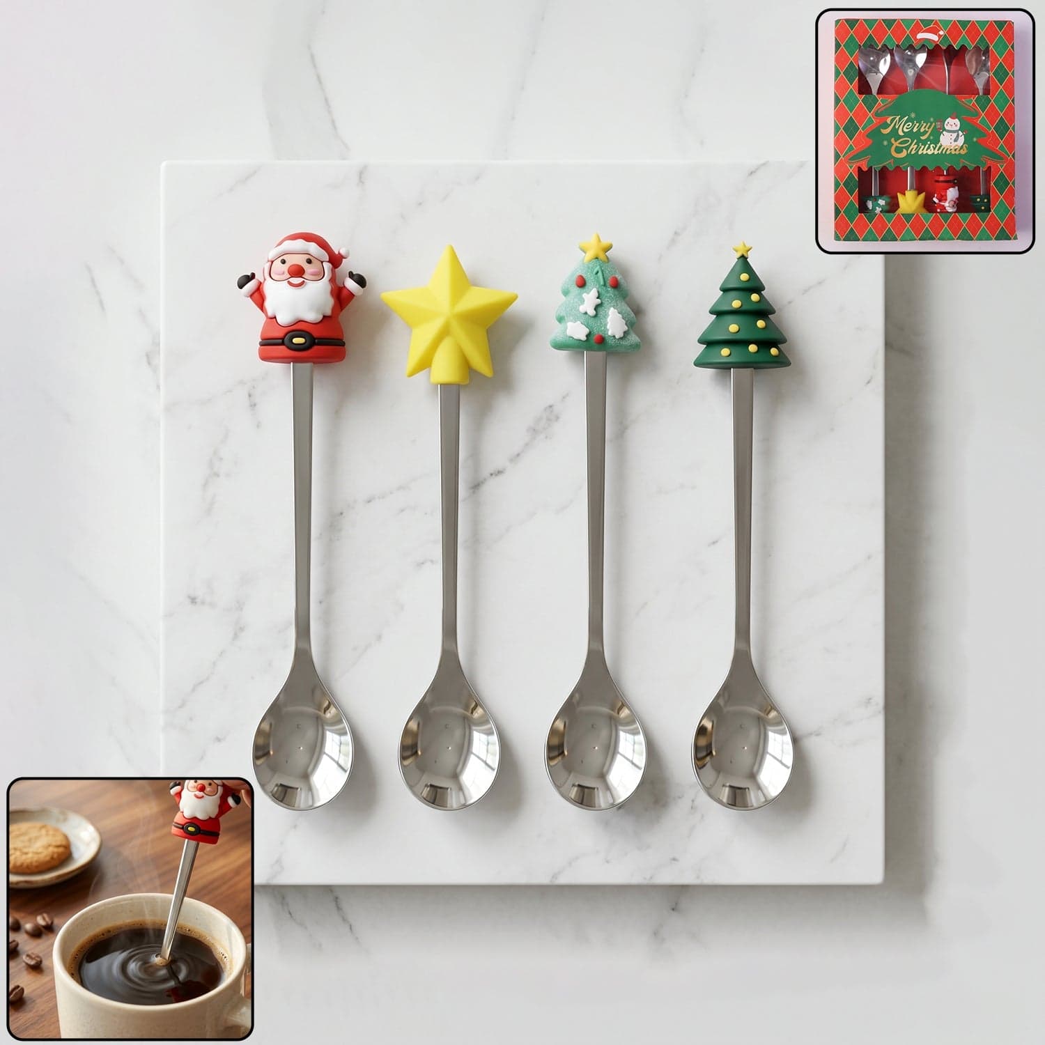 Golden Cartoon Spoon Set the Stylish & Durable Tableware for All