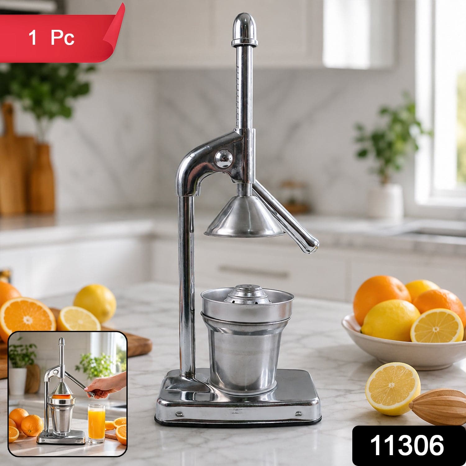 Citrus Juicer the Heavy Duty Manual Press for Maximum Extraction thumbnail 2