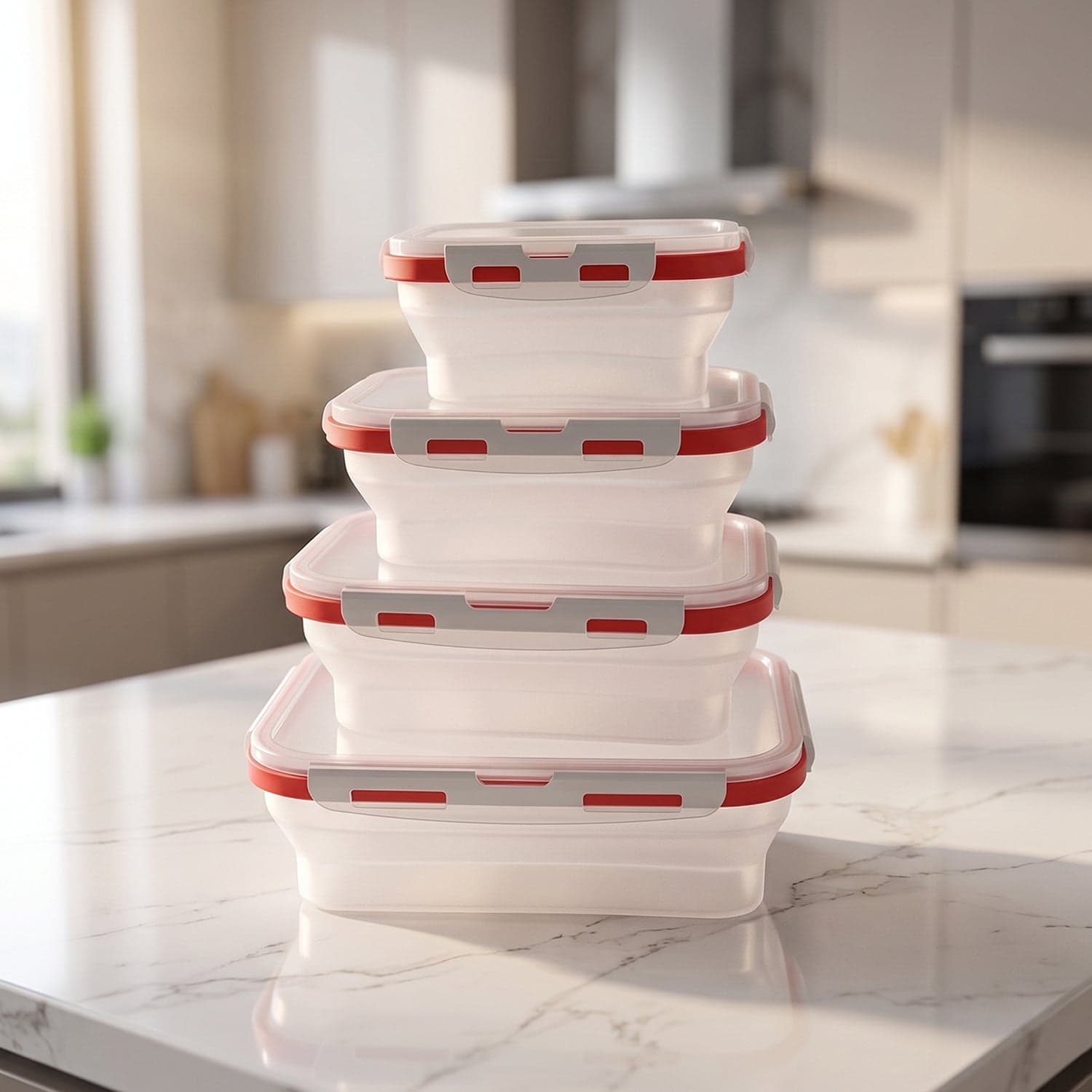 Collapsible Food Storage Container Set the Space-Saving & Airtight thumbnail 7