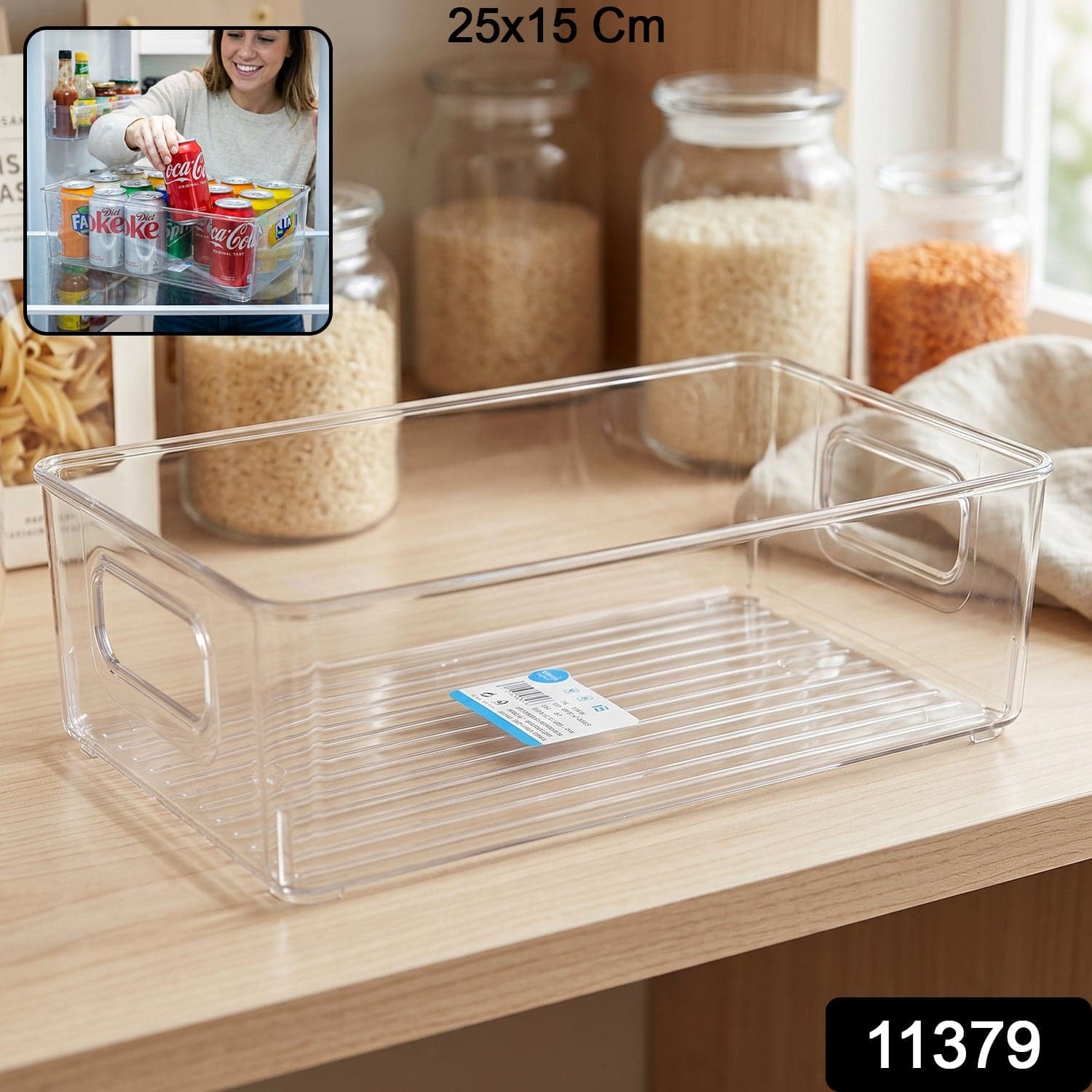 Plastic Storage Box Organizer with Handles the Clear & Space-saving thumbnail 2