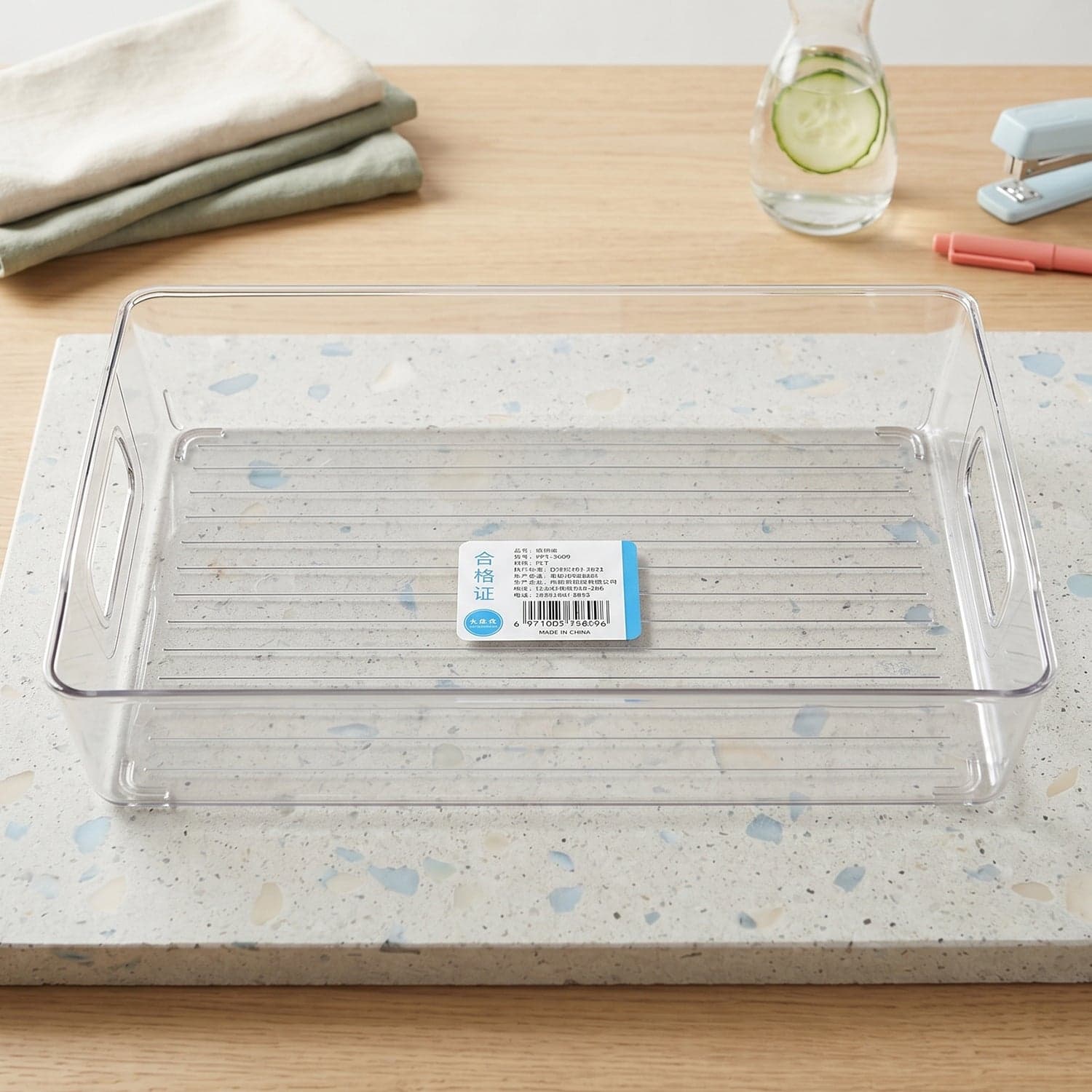 Plastic Storage Box Organizer with Handles the Clear & Space-saving thumbnail 4