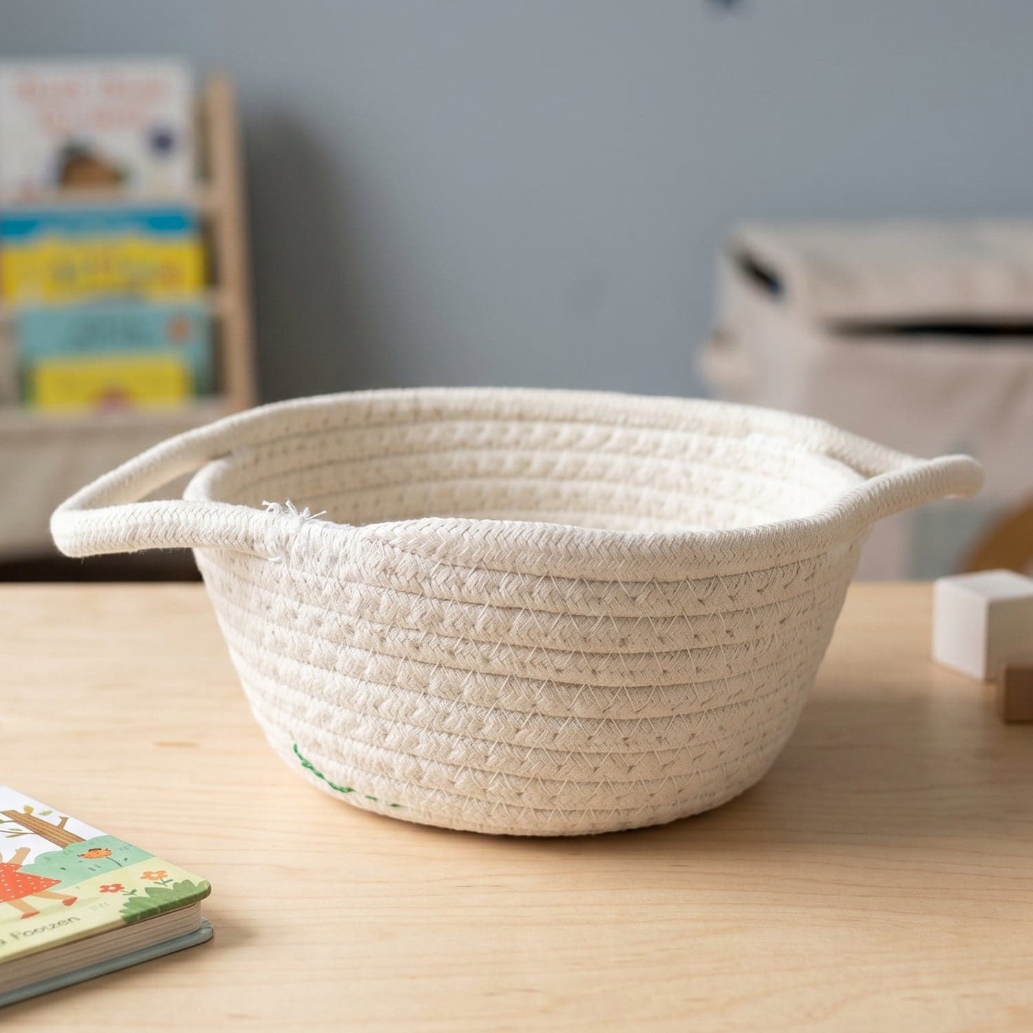 Storage Basket The Handwoven Cotton Rope For Organizing And Decoration thumbnail 4