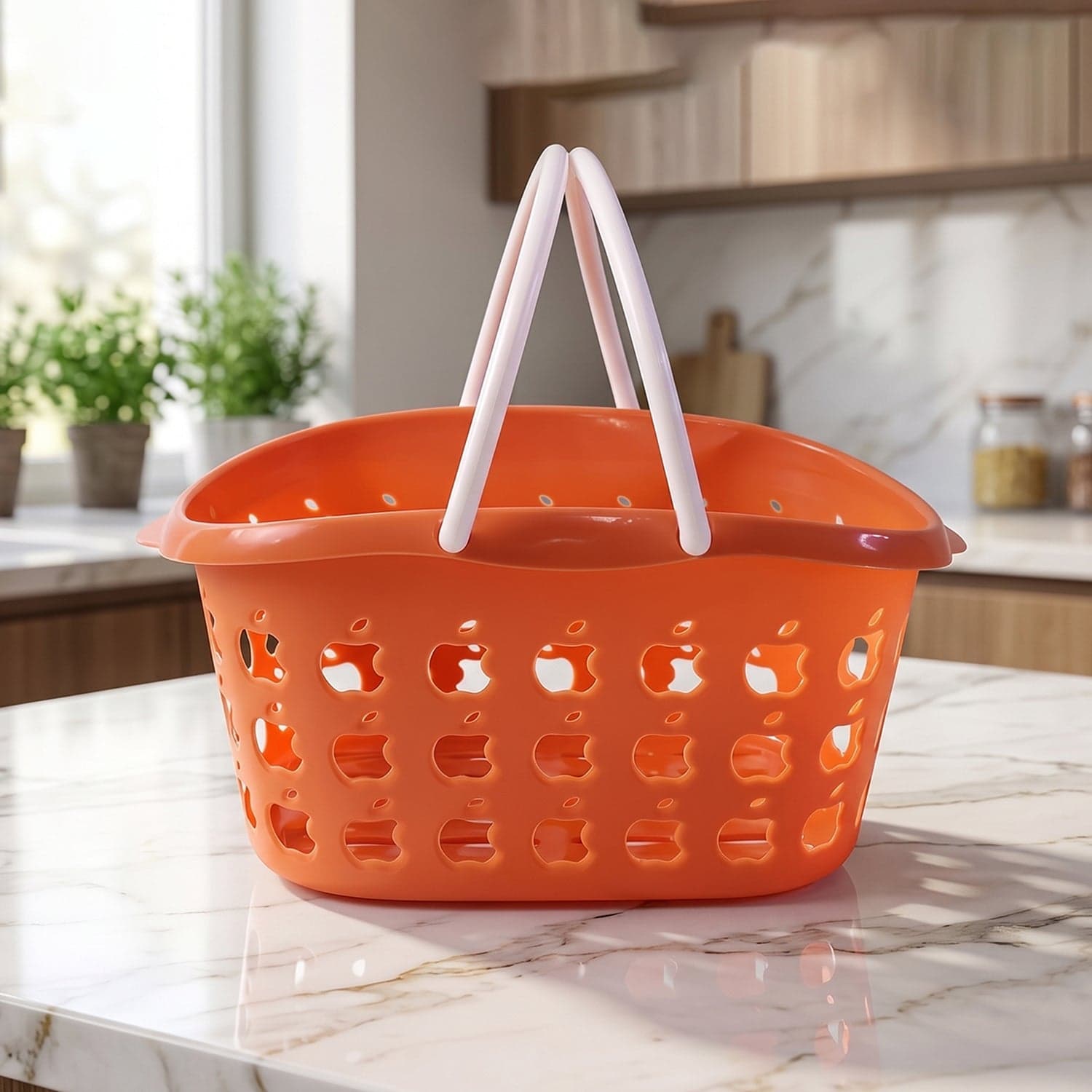 Plastic Storage Basket with Handle the Durable & Lightweight for Home & Shopping thumbnail 8