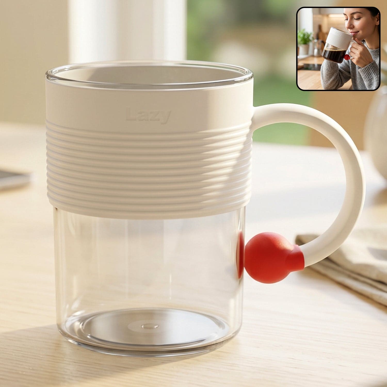 Plastic Coffee Mug the Unbreakable with Ring Handle & Anti-Slip Grip thumbnail 3