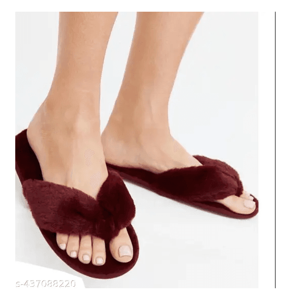 LifeO lovely furr slippers super soft home slippers, summer slippers for women & girls || Flip-Flops & Sliders || Daily & Casual Wear || Indoor & Outdoor thumbnail 2
