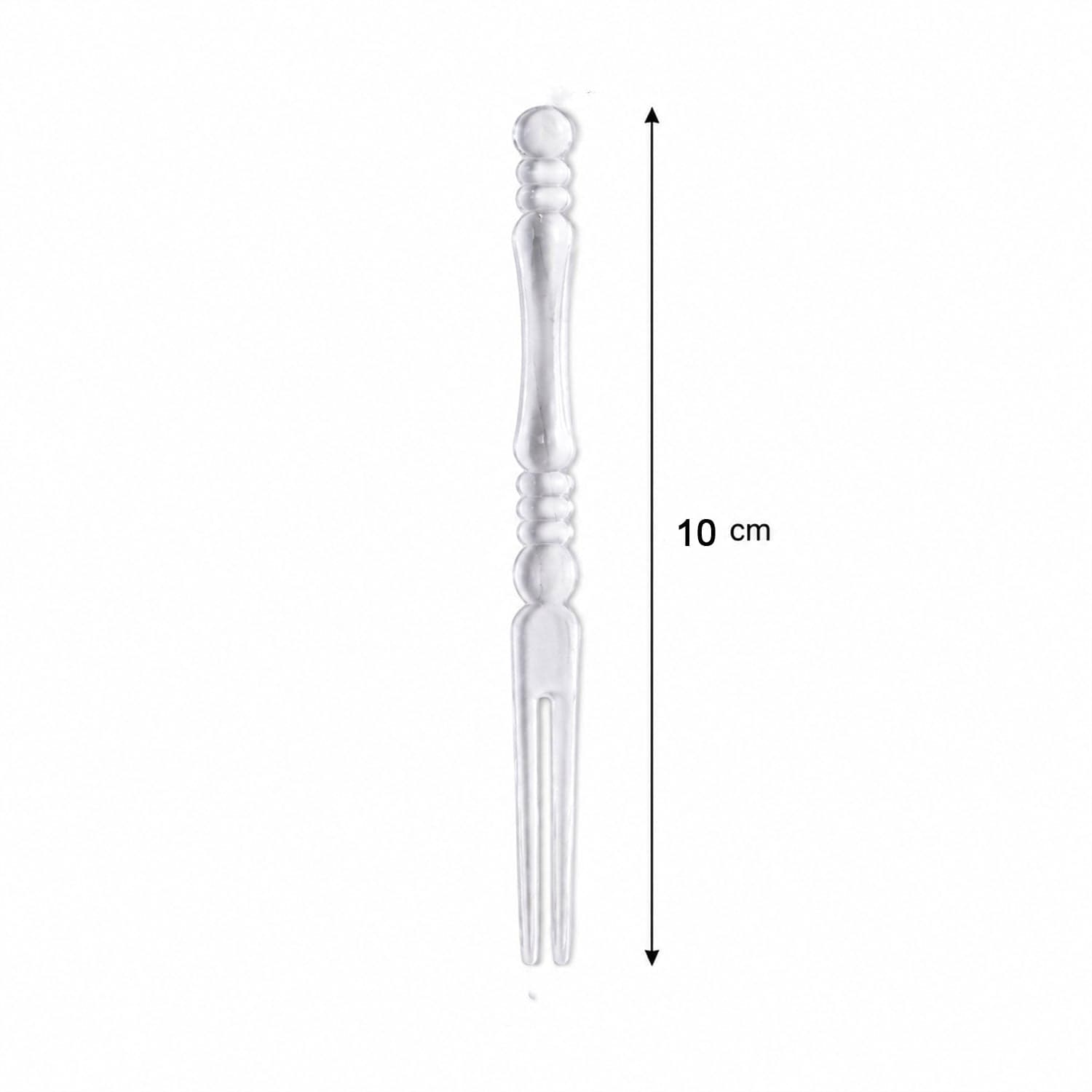 Mini Disposable Plastic Fruit Fork the Elegant Beaded Handle Design thumbnail 5