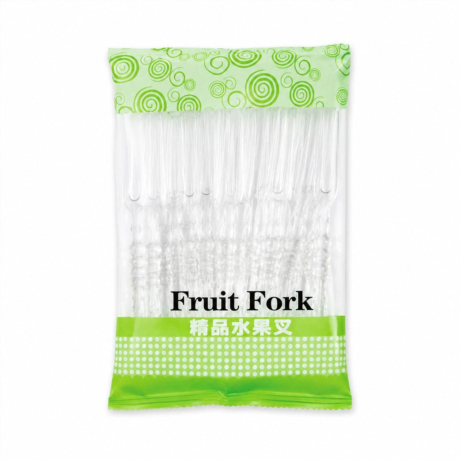Mini Disposable Plastic Fruit Fork the Elegant Beaded Handle Design thumbnail 6