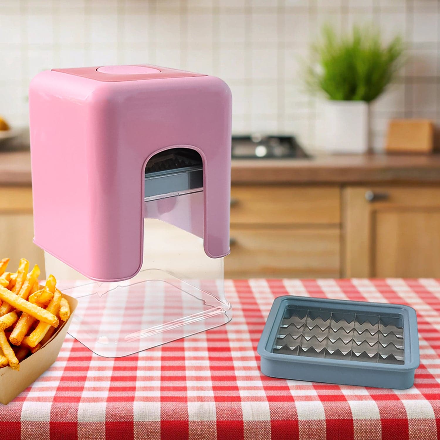 Apex Heavy Duty Potato Chipser & Vegetable Chopper with Dual Blade Set thumbnail 3
