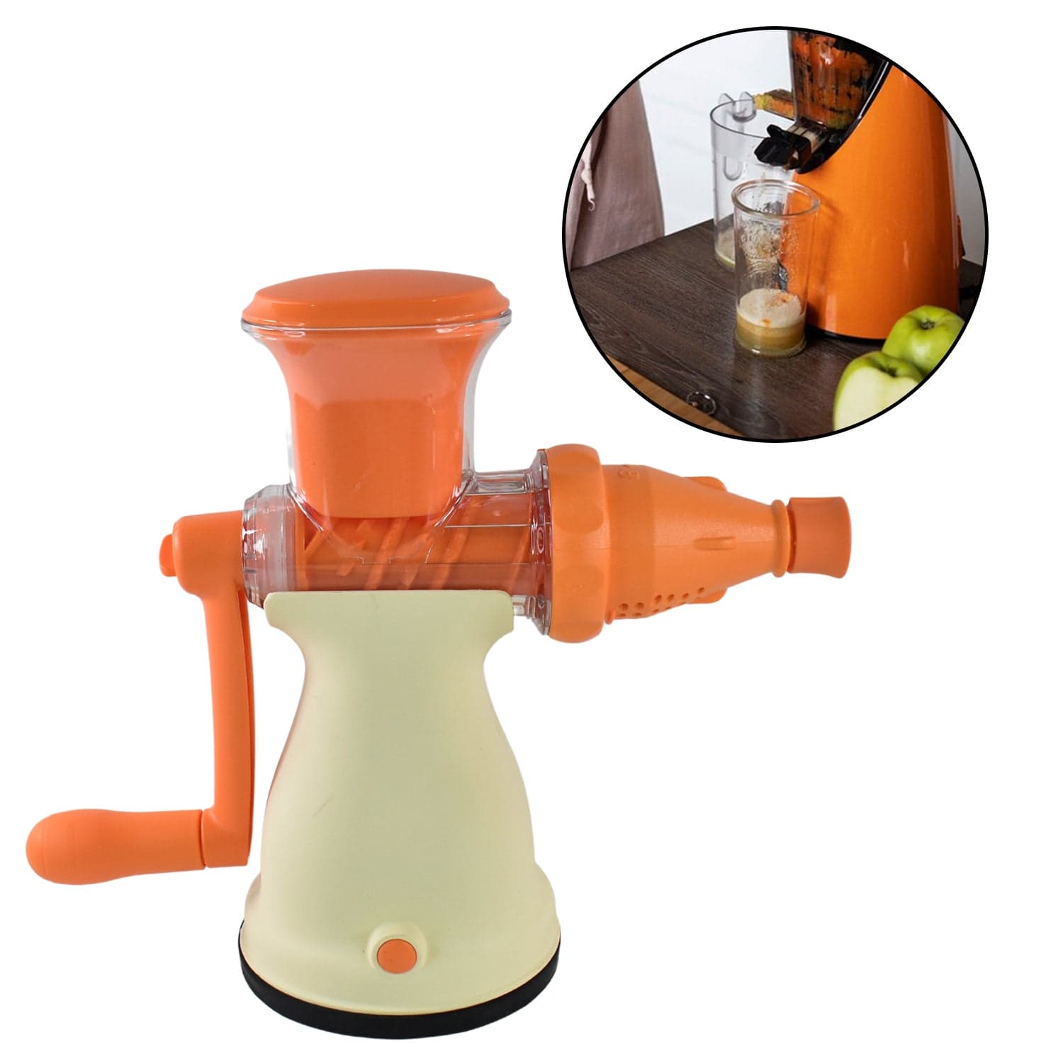 Apex Manual Carrot and Fruit Juicer of Heavy-Duty (1 Pc With Glass) thumbnail 4
