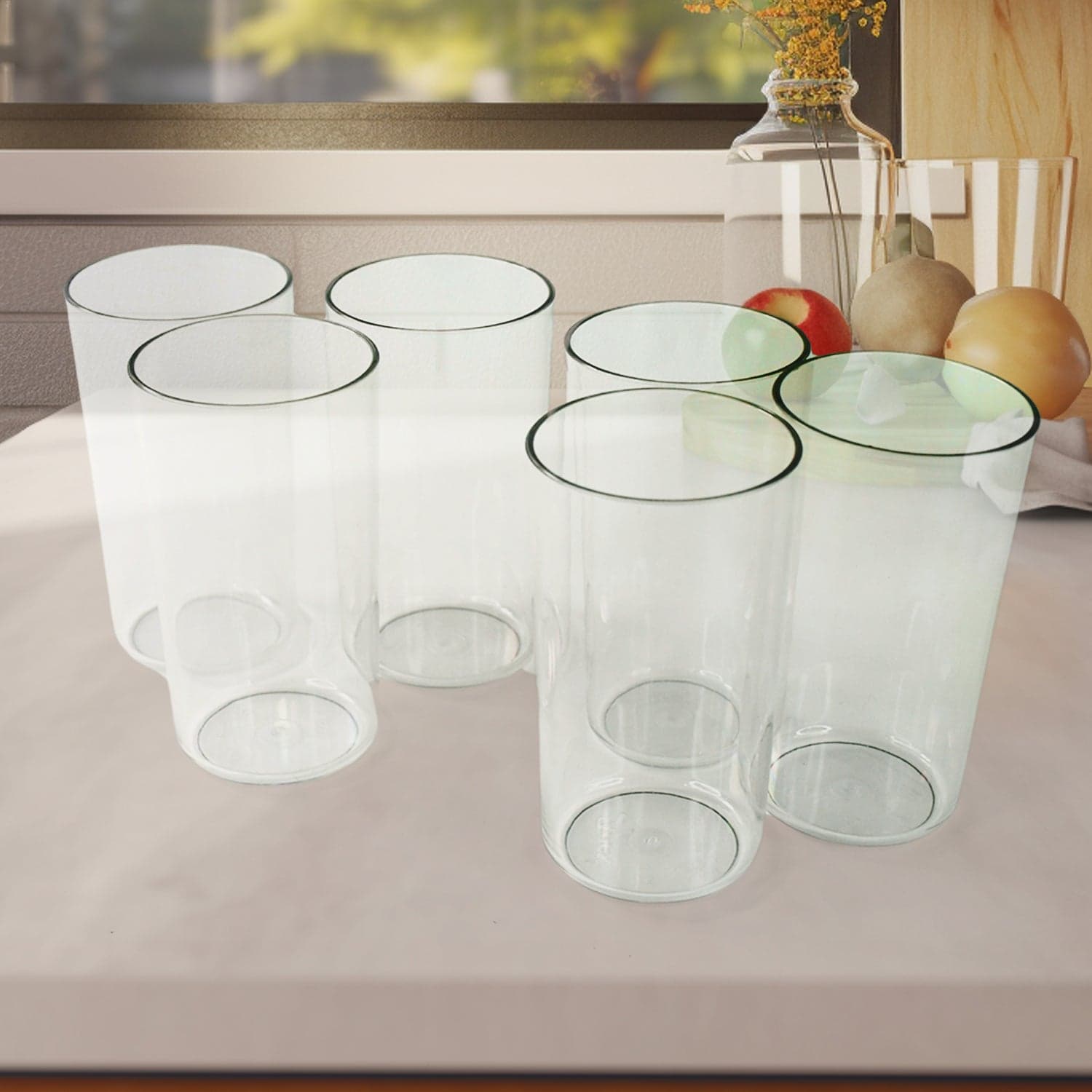 Apex Clear Plastic Tumbler / Glass Set of 6-Piece Unbreakable thumbnail 3