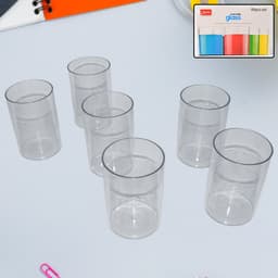 Apex Everyday Plastic Glass Set of 6 Pieces Lightweight & Unbreakable