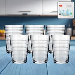 Apex Pyramid Ringo Plastic Glass of 300ml Approx | Durable, Crystal-Clear Tumbler