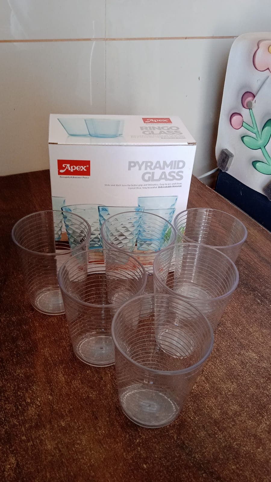 Apex Pyramid Ringo Plastic Glass of 300ml Approx | Durable, Crystal-Clear Tumbler thumbnail 8