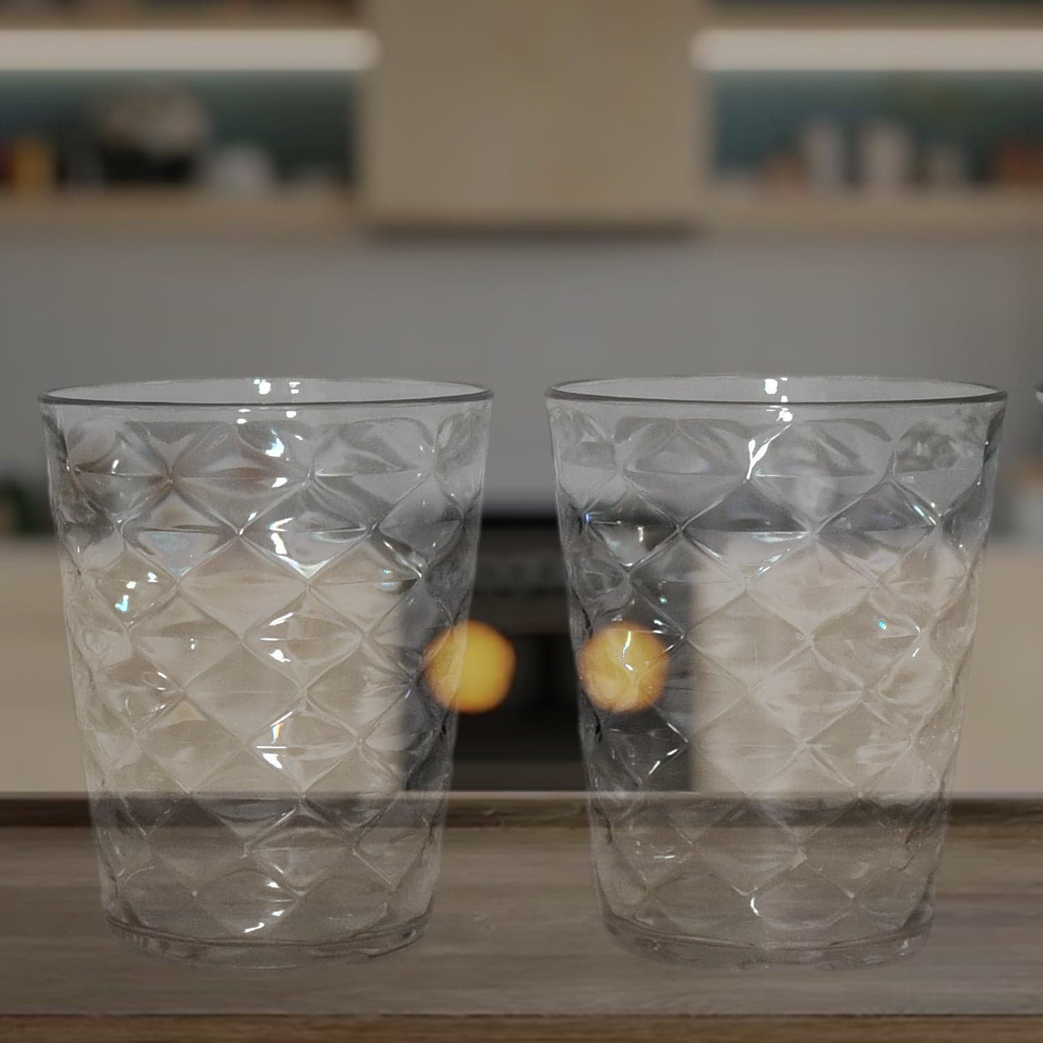Apex Pyramid Design Unbreakable Plastic Glass of 300 ML thumbnail 3