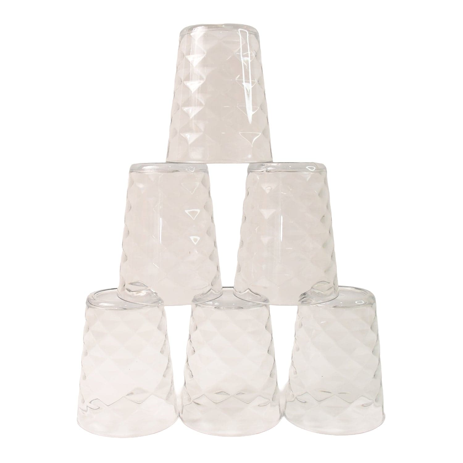 Apex Pyramid Design Unbreakable Plastic Glass of 300 ML thumbnail 5