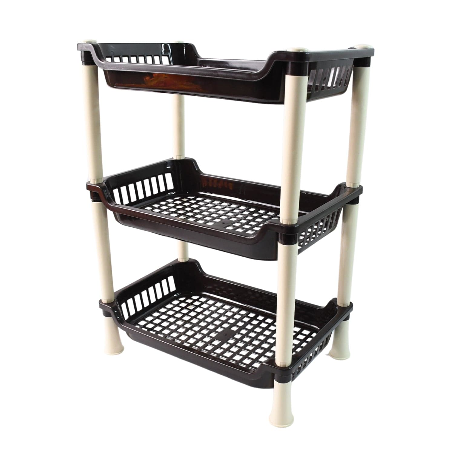 Apex Small Multiuse Plastic Storage Rack Organizer 3-Tier thumbnail 5